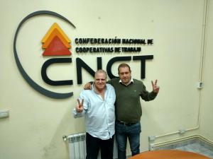 Junto Cristian Miño, presidente de la CNCT